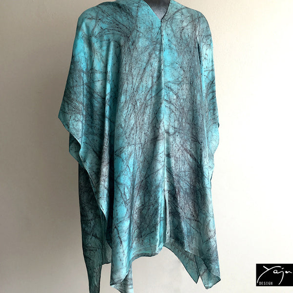 Silk Top 5 - Dark Turquoise & Grey