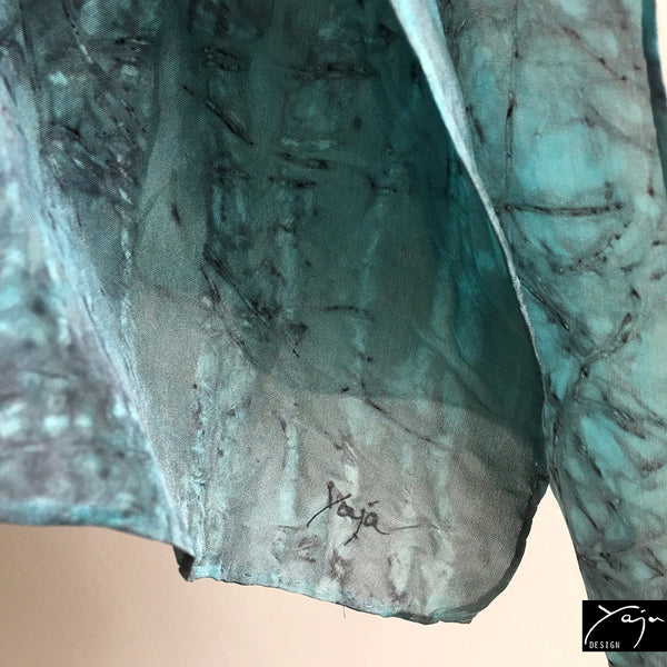 Silk Top 5 - Dark Turquoise & Grey