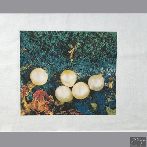 Blue Moss & Broome Pearls - Tea Towel No.7