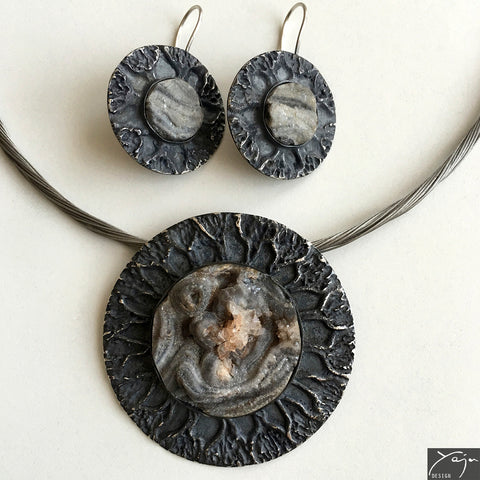 Silver & Chalcedony - Set No.1